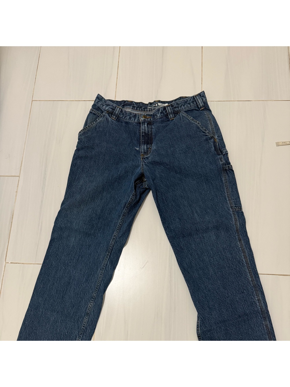 Carhartt Men’s Relaxed Fit Dark Blue Carpenter Jeans